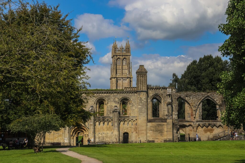 The ruins of Glastonbury Abbey